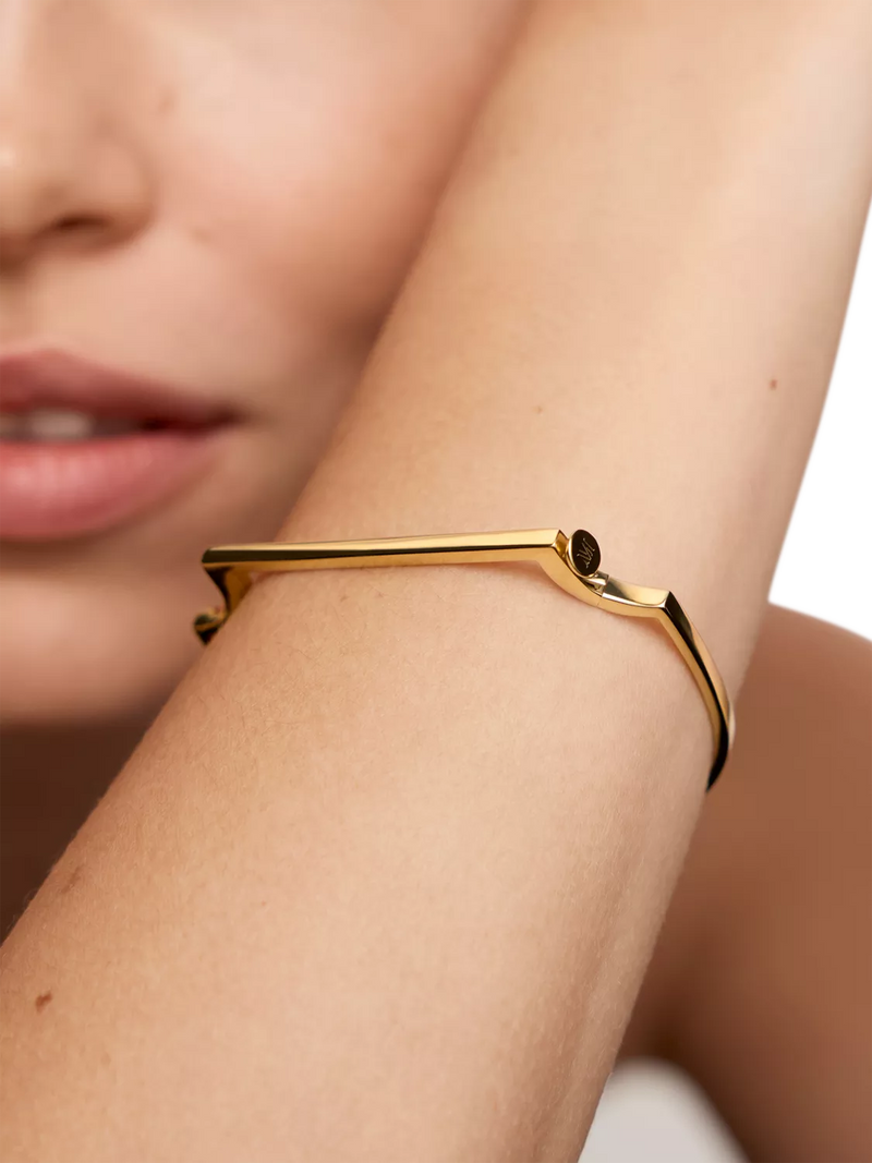 Monica Vinader gold plated slim bangle - British product