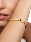 Monica Vinader gold plated slim bangle - British product