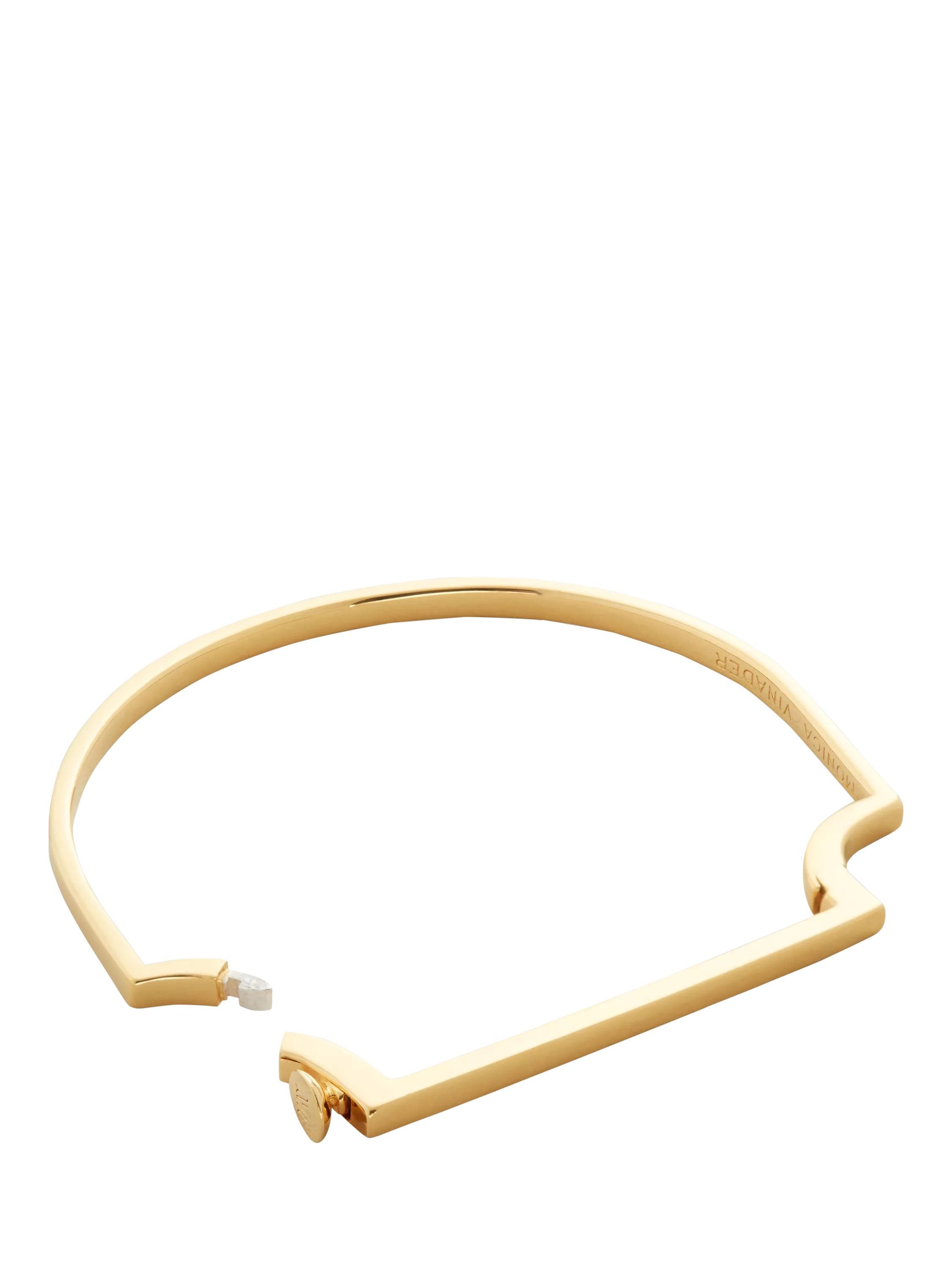 Monica Vinader gold plated slim bangle - British product