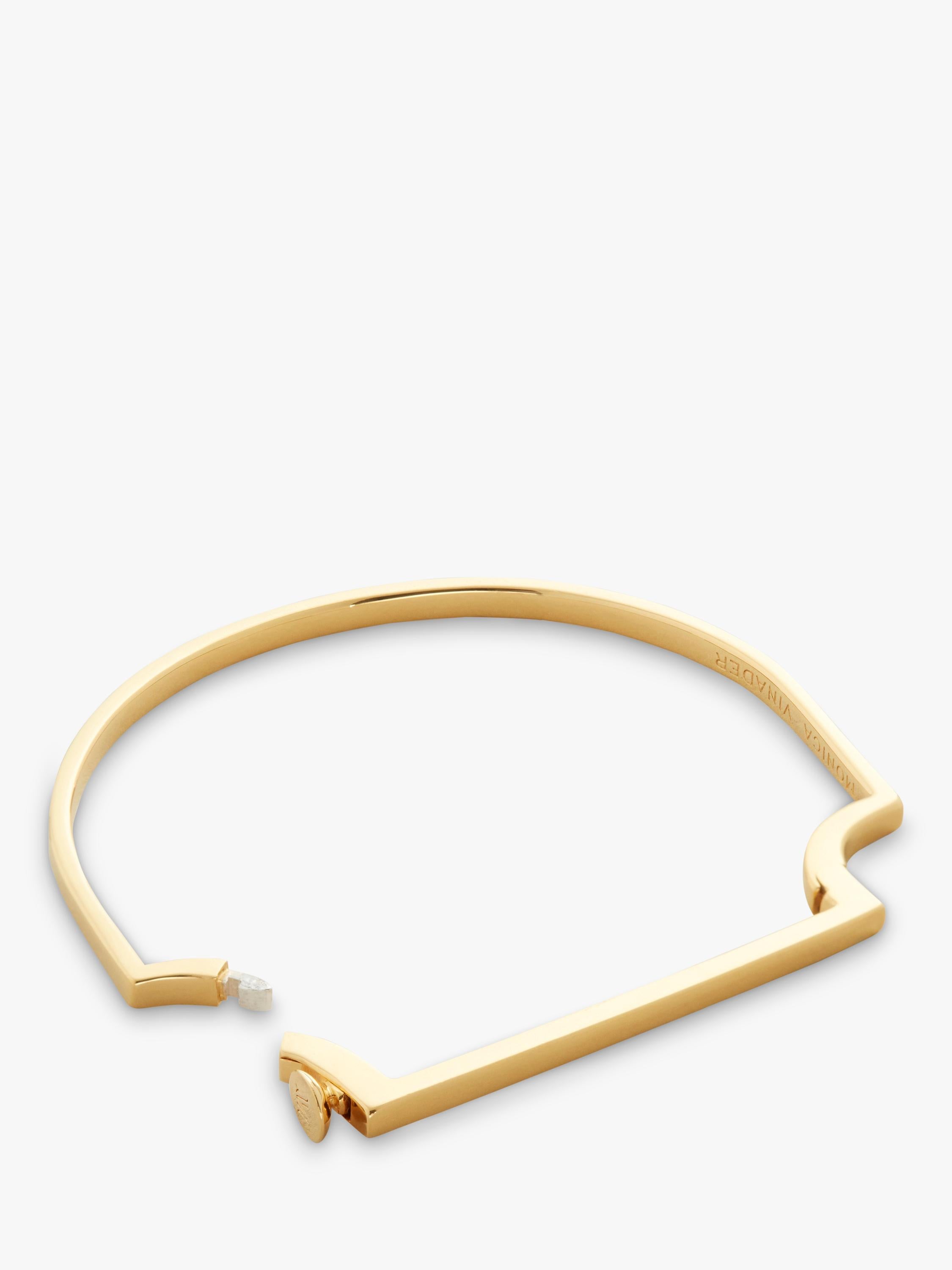 Monica Vinader gold plated slim bangle - British product