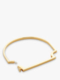 Monica Vinader gold plated slim bangle - British product