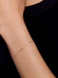Monica Vinader gold beaded chain bracelet, imported from the UK