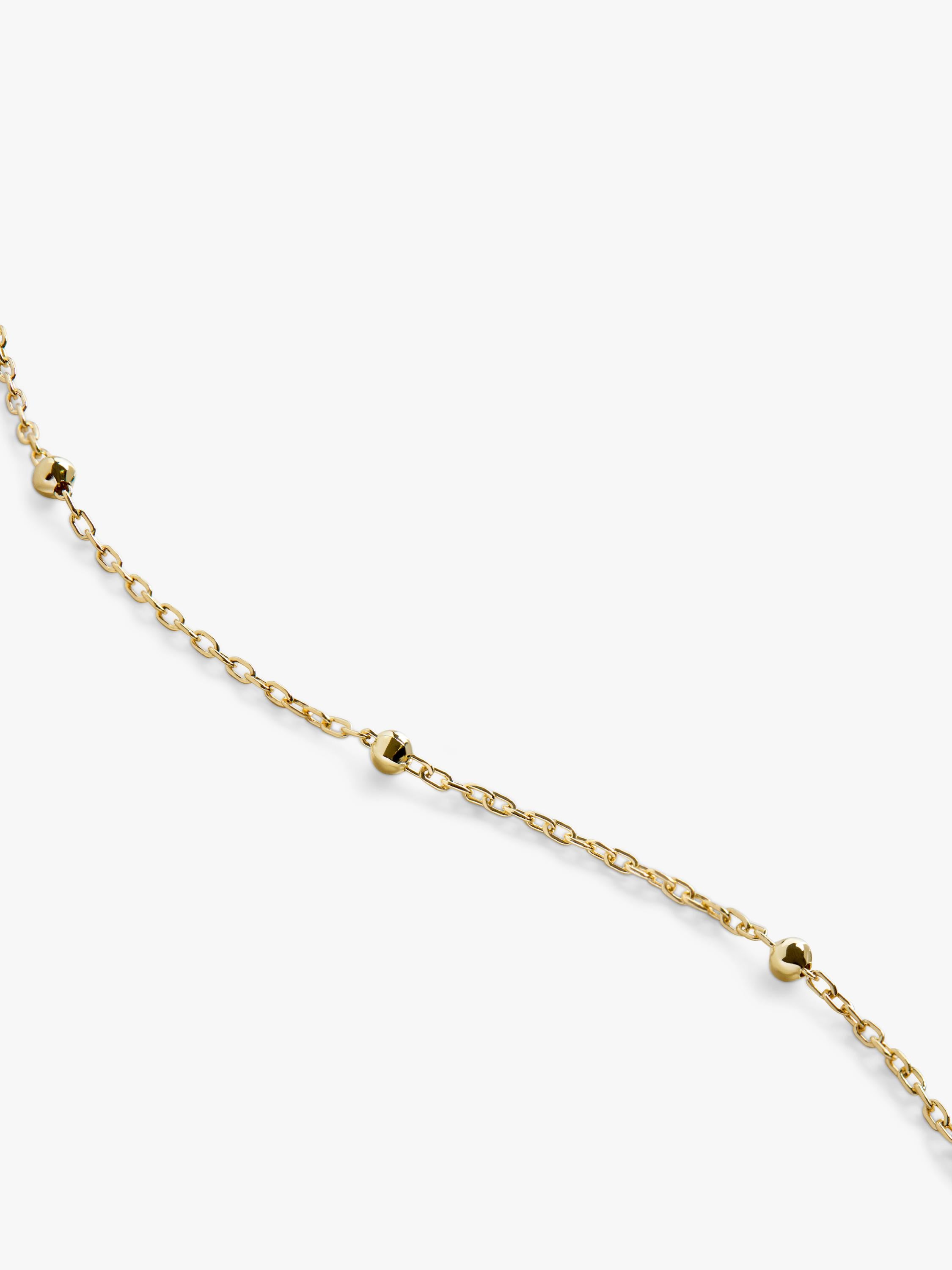 Monica Vinader gold beaded chain bracelet, imported from the UK