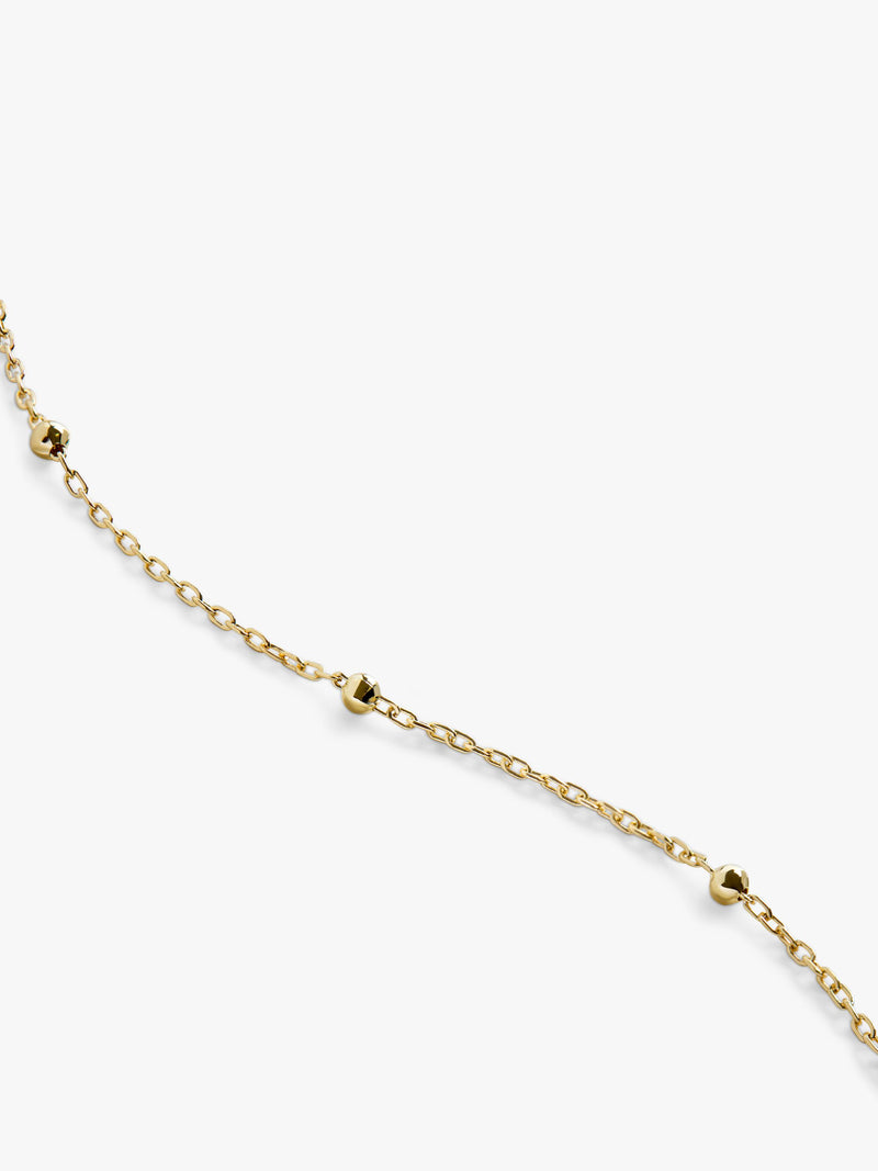 Monica Vinader gold beaded chain bracelet, imported from the UK