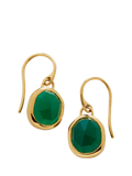 Monica Vinader Siren Onyx Drop Earrings Gold, UK version