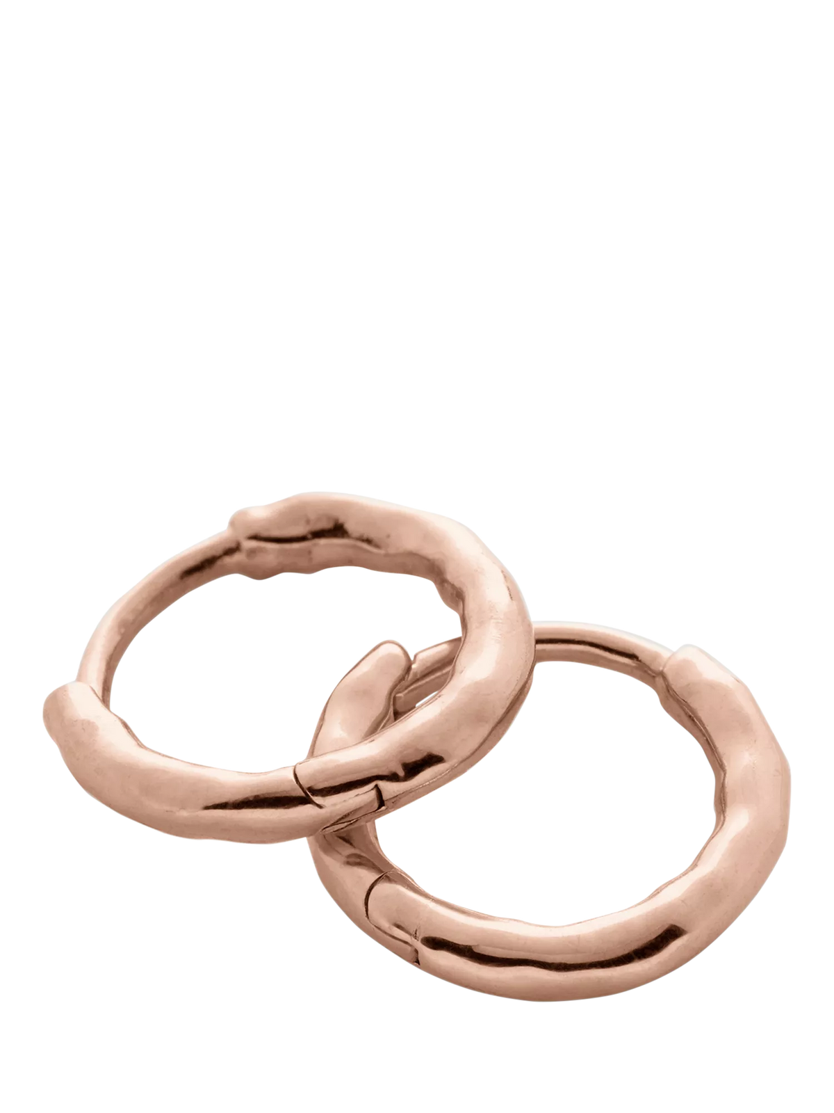 Monica Vinader mini hoop earrings rose gold vermeil, imported from the UK