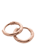 Monica Vinader mini hoop earrings rose gold vermeil, imported from the UK
