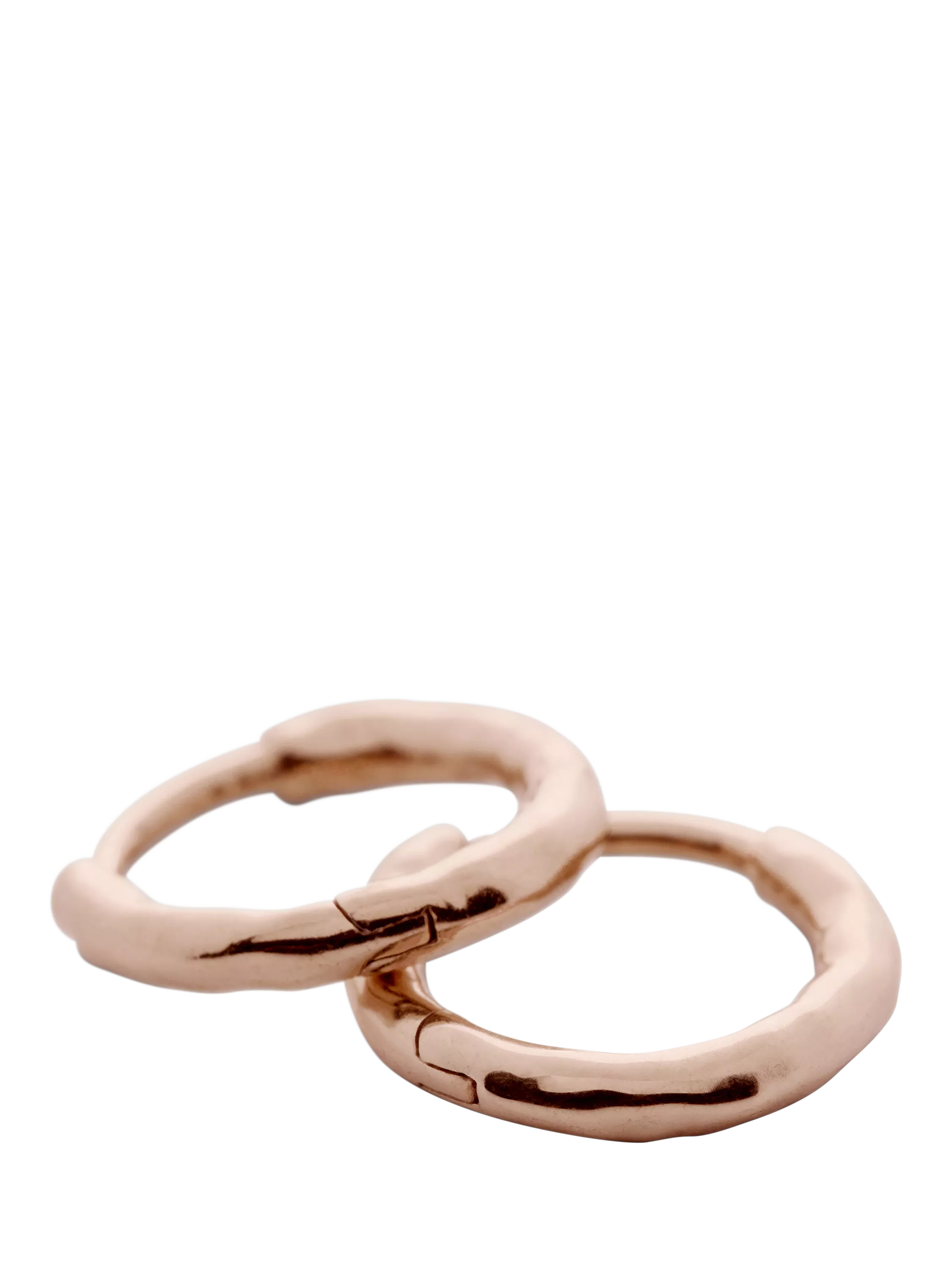 Monica Vinader mini hoop earrings rose gold vermeil, imported from the UK
