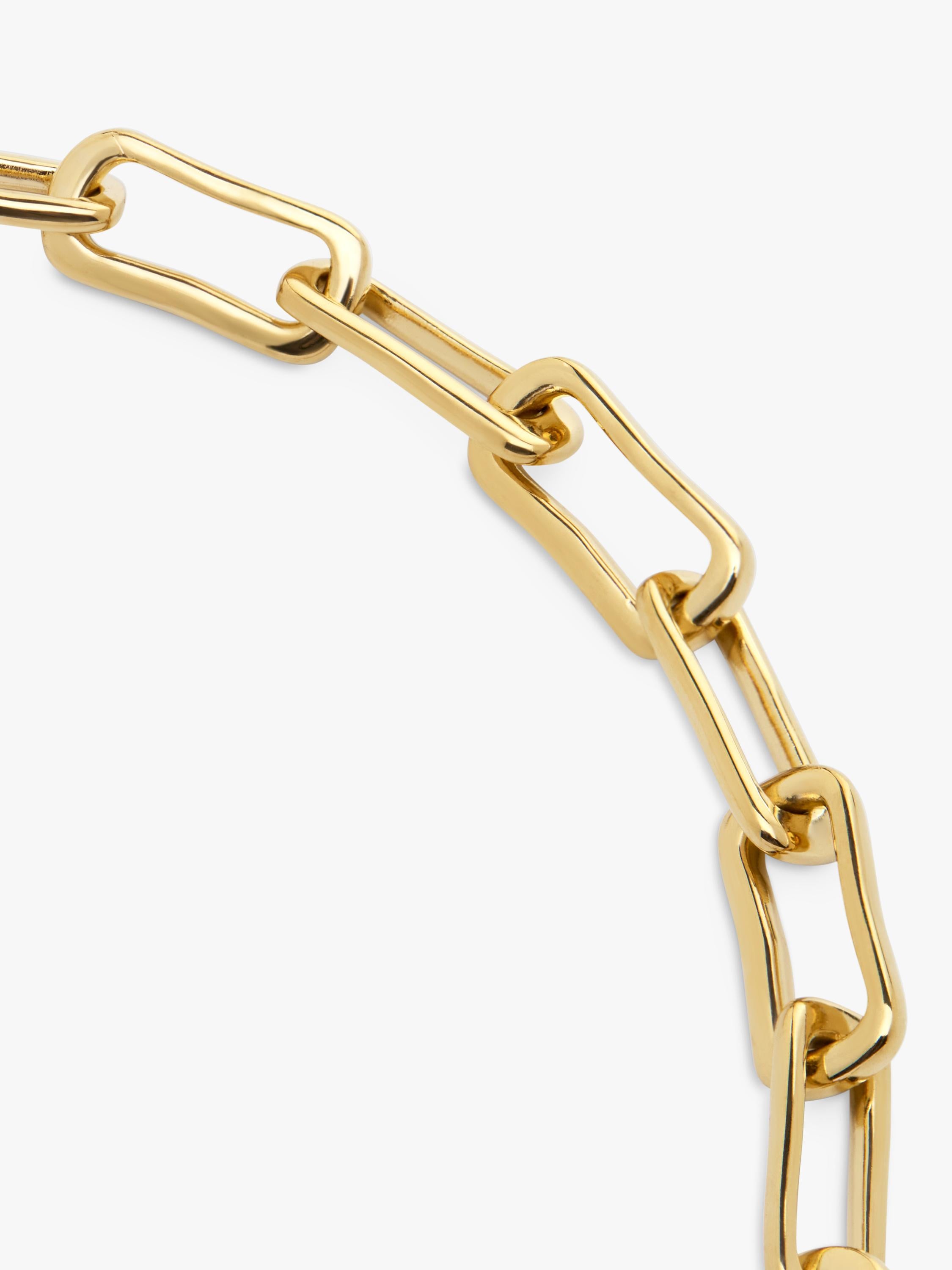Monica Vinader mini link chain necklace gold, imported from the UK