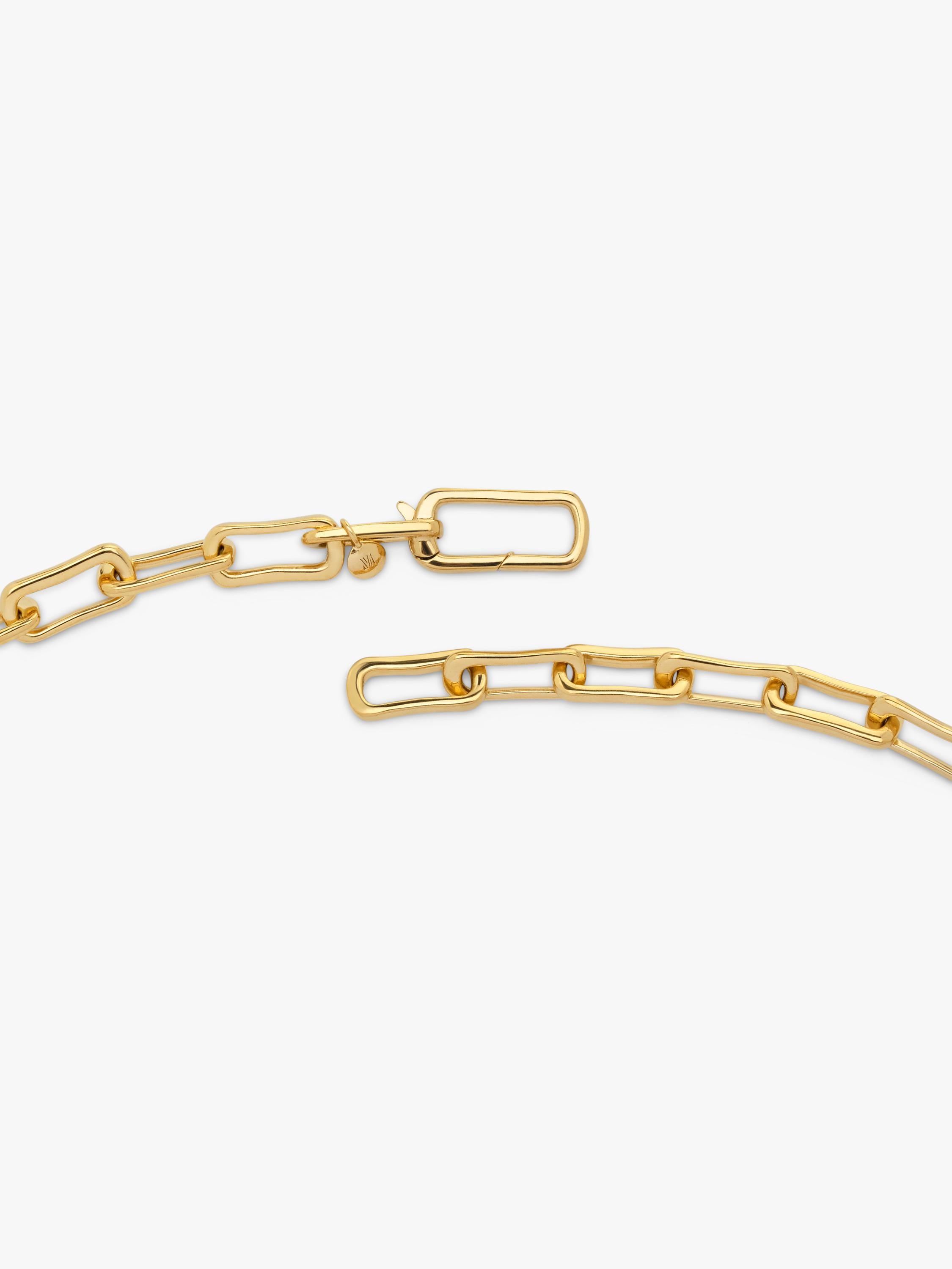 Monica Vinader mini link chain necklace gold, imported from the UK