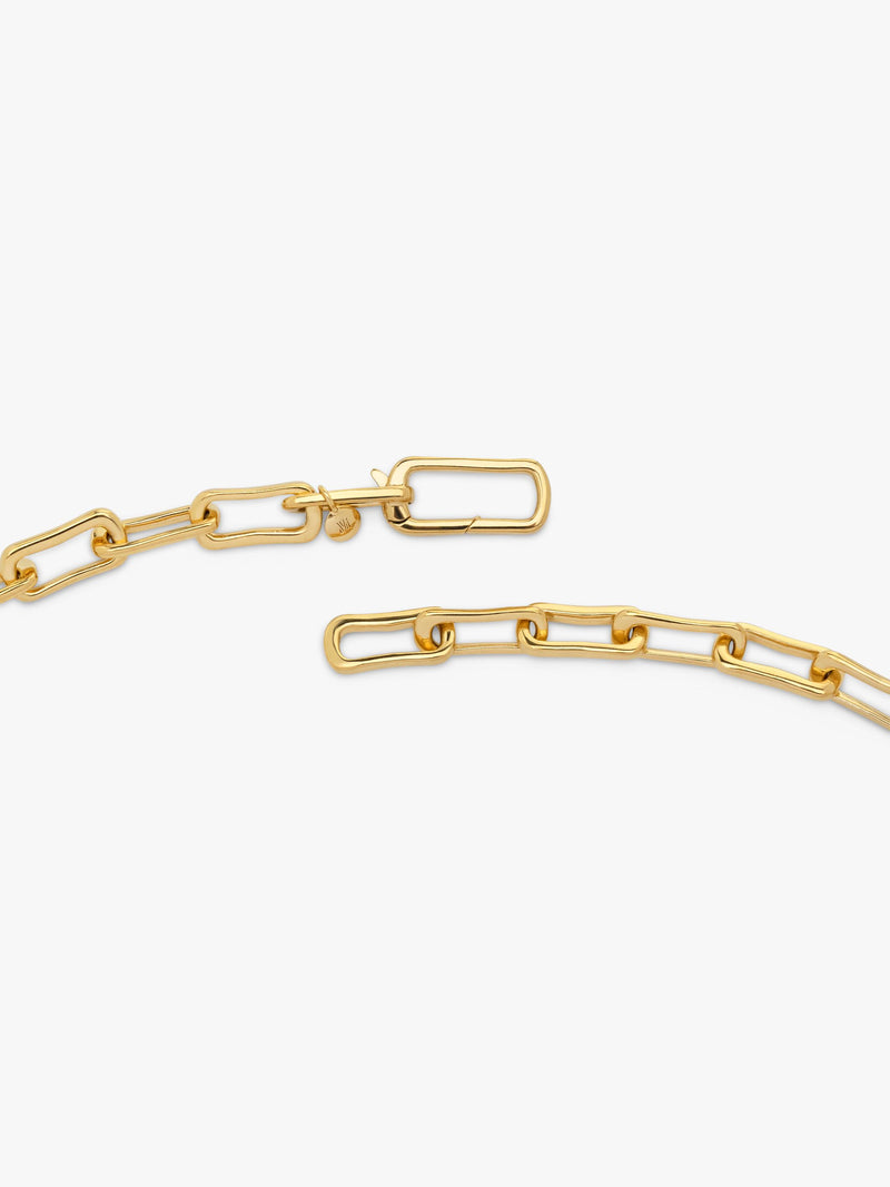 Monica Vinader mini link chain necklace gold, imported from the UK
