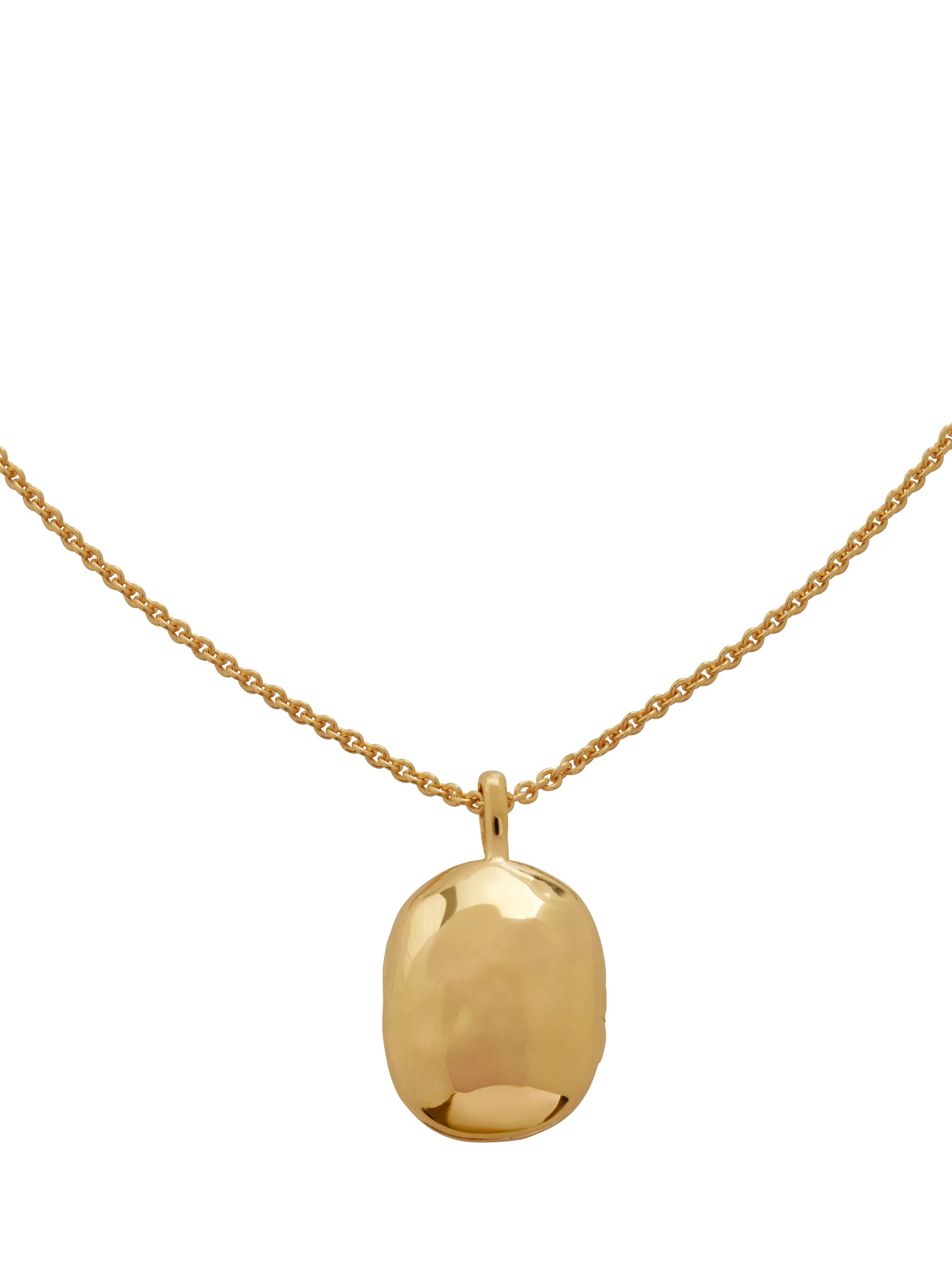 Monica Vinader Havana mini locket necklace gold vermeil, UK version