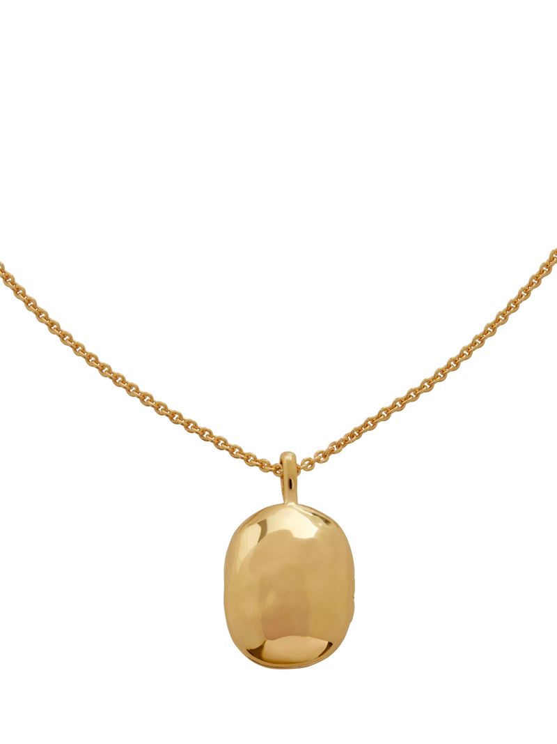 Monica Vinader Havana mini locket necklace gold vermeil, UK version