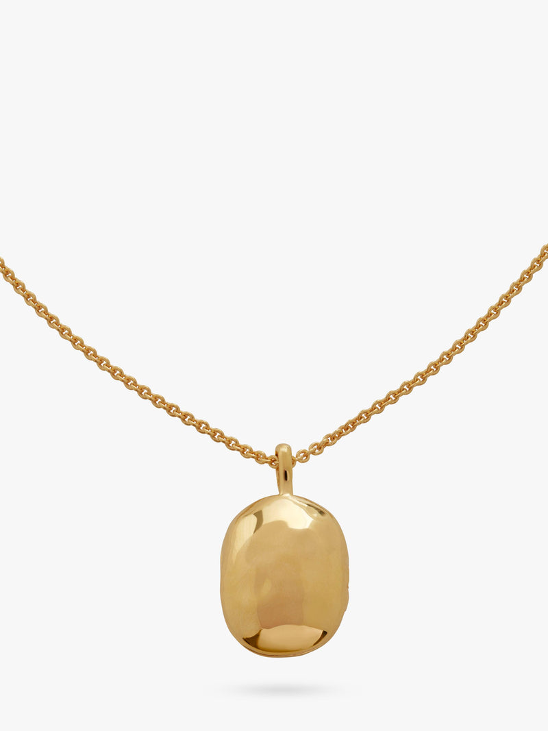Monica Vinader Havana mini locket necklace gold vermeil, UK version