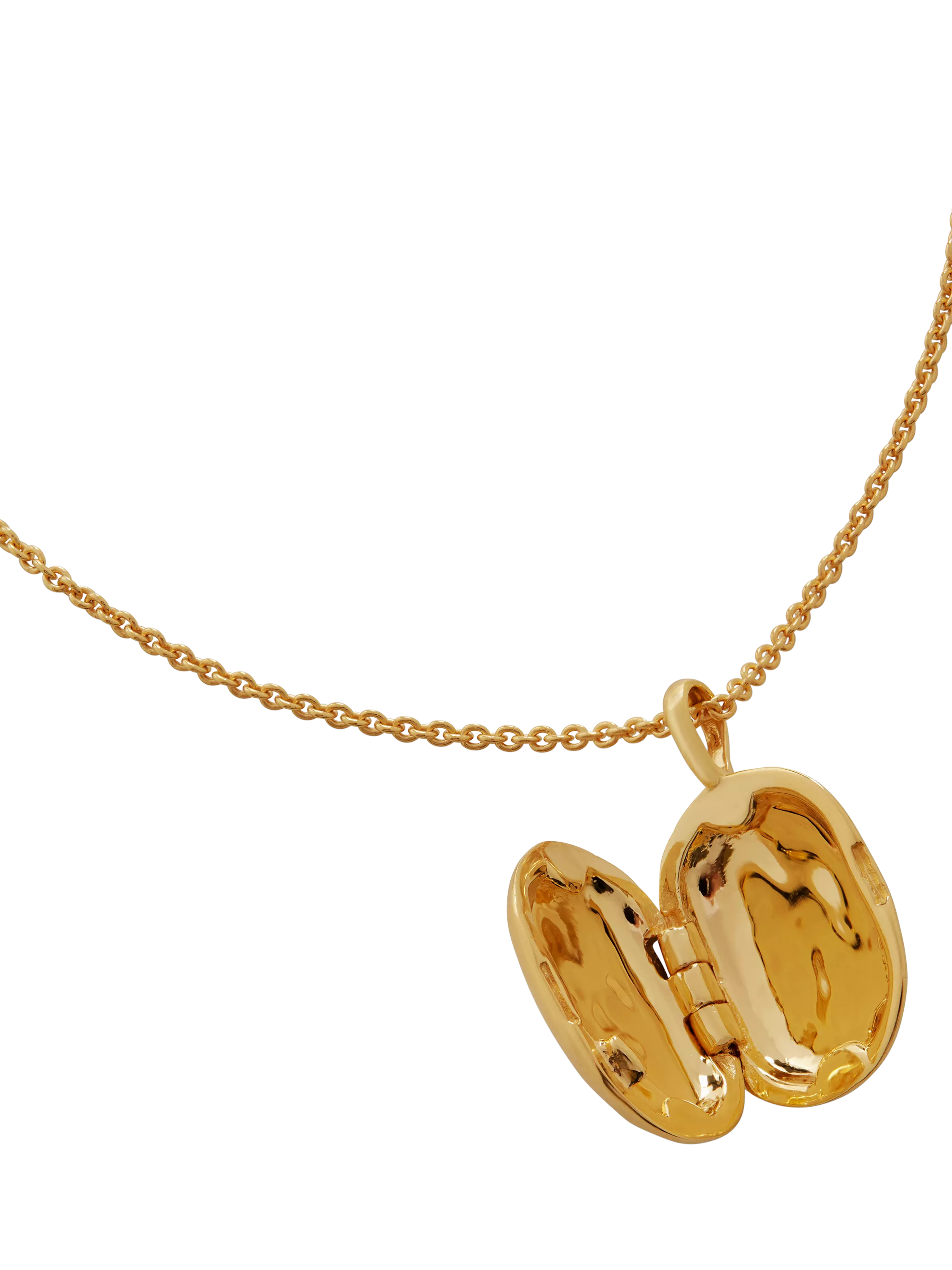 Monica Vinader Havana mini locket necklace gold vermeil, UK version