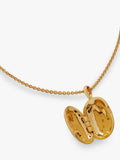 Monica Vinader Havana mini locket necklace gold vermeil, UK version