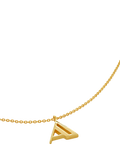 Monica Vinader Initial Chain Necklace, Gold, A