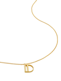 Monica Vinader Initial Chain Necklace, Gold, D