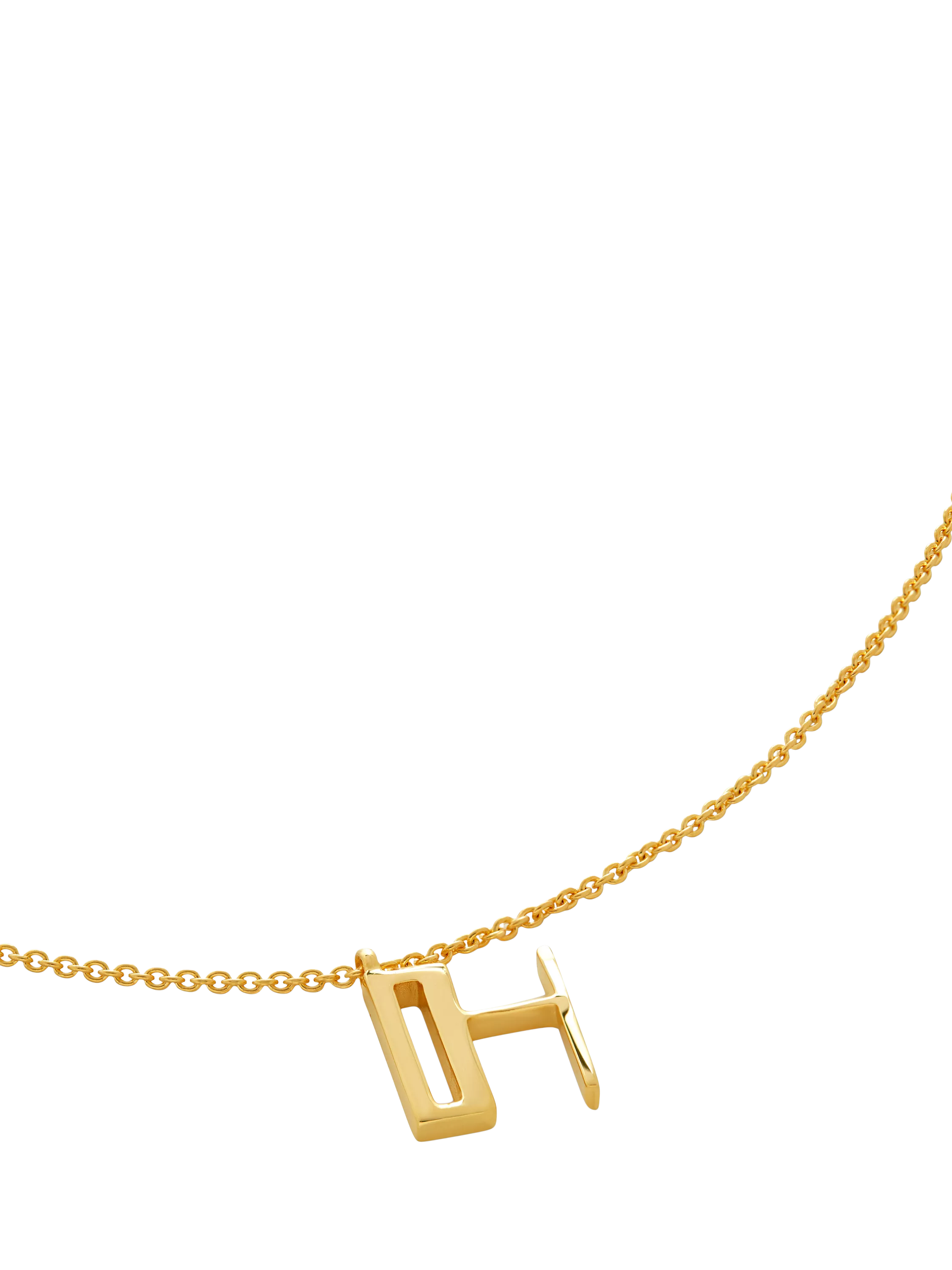 Monica Vinader Initial Chain Necklace, Gold, H