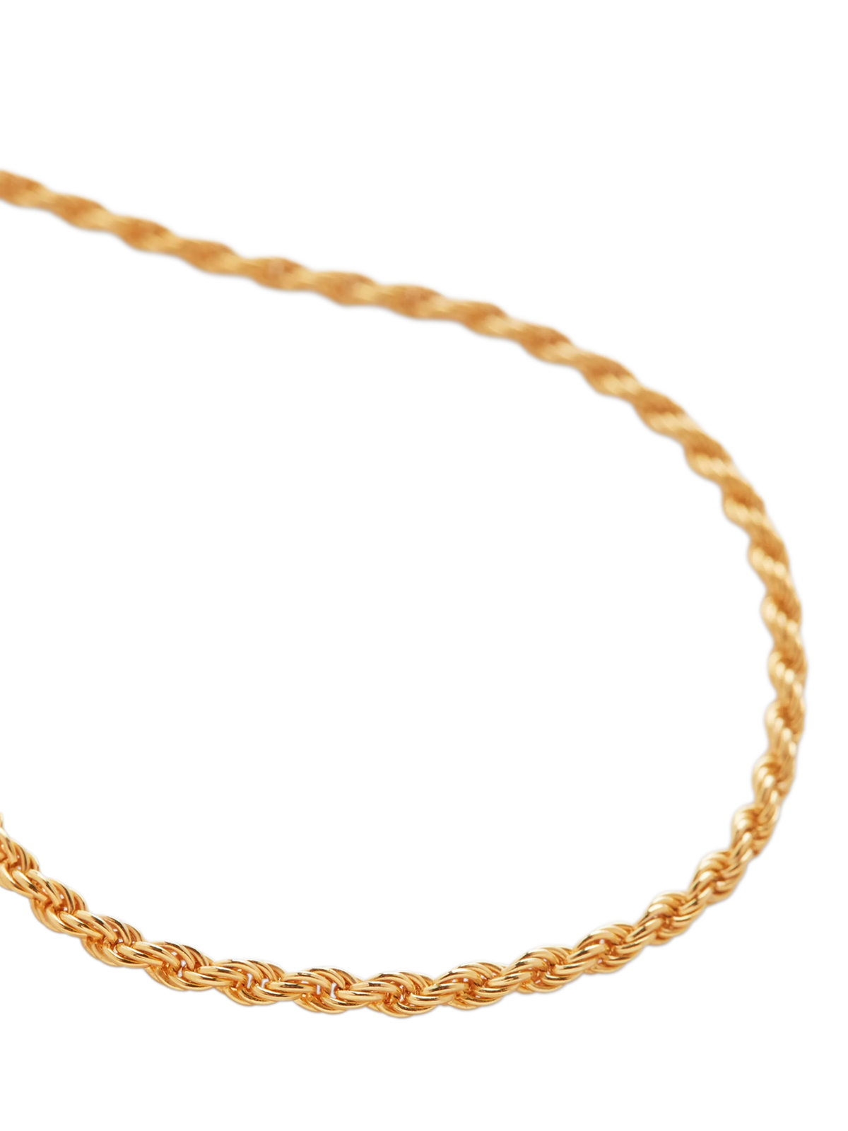 Monica Vinader rope chain necklace gold, imported from the UK