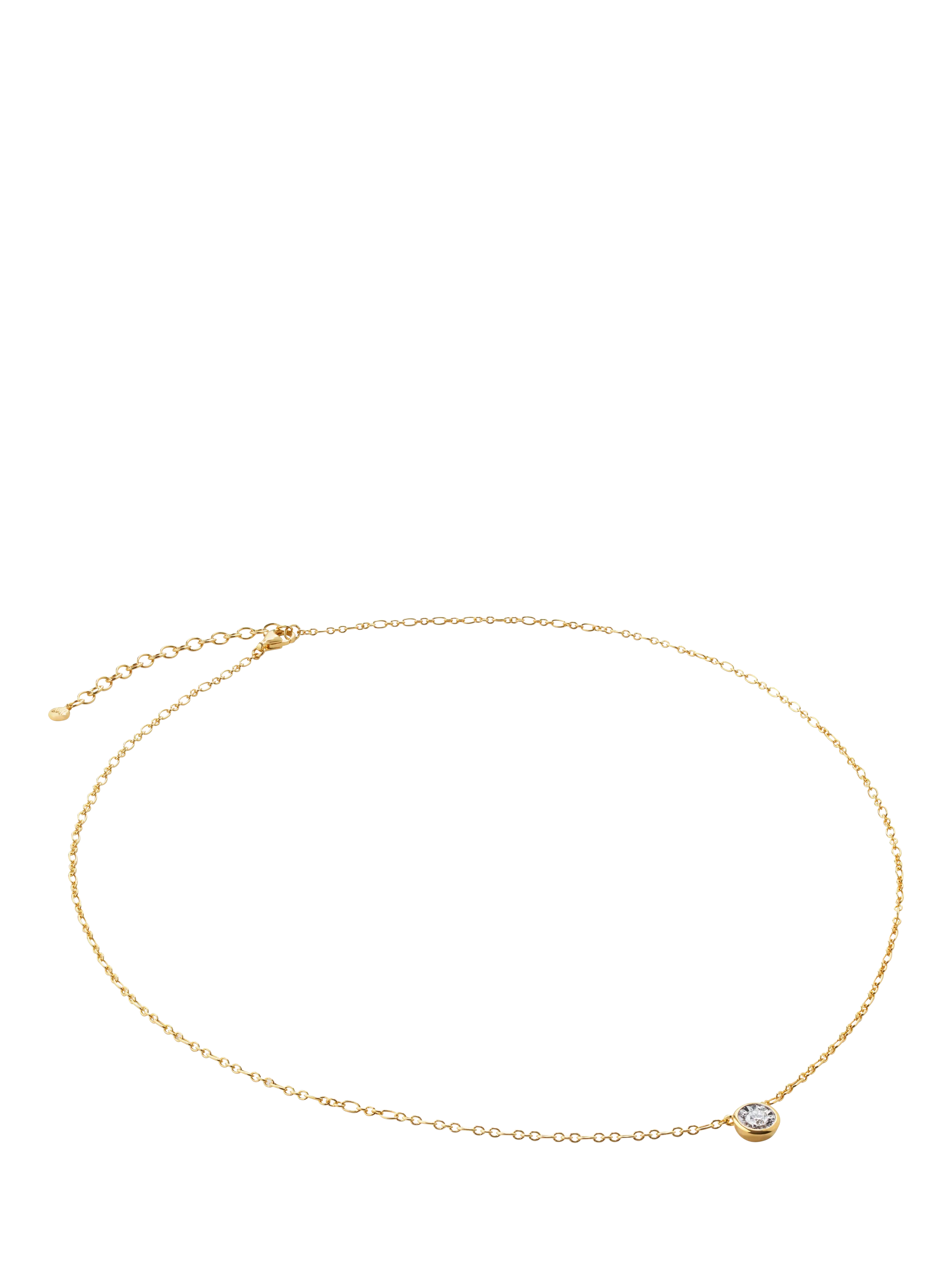Monica Vinader solitaire diamond necklace, gold (British brand)