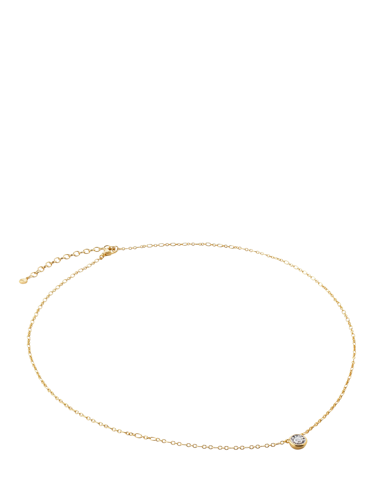 Monica Vinader solitaire diamond necklace, gold (British brand)