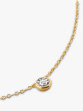 Monica Vinader solitaire diamond necklace, gold (British brand)