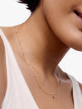 Monica Vinader 14ct yellow gold beaded chain necklace, UK version