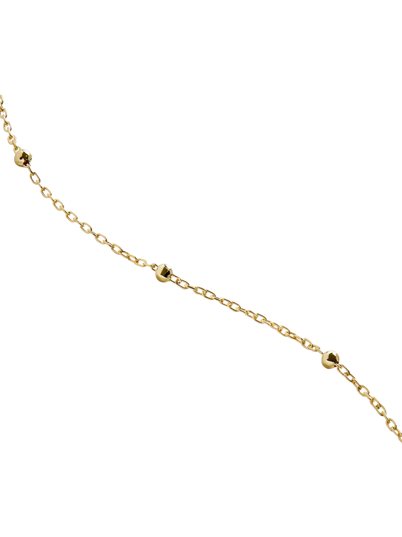 Monica Vinader 14ct yellow gold beaded chain necklace, UK version