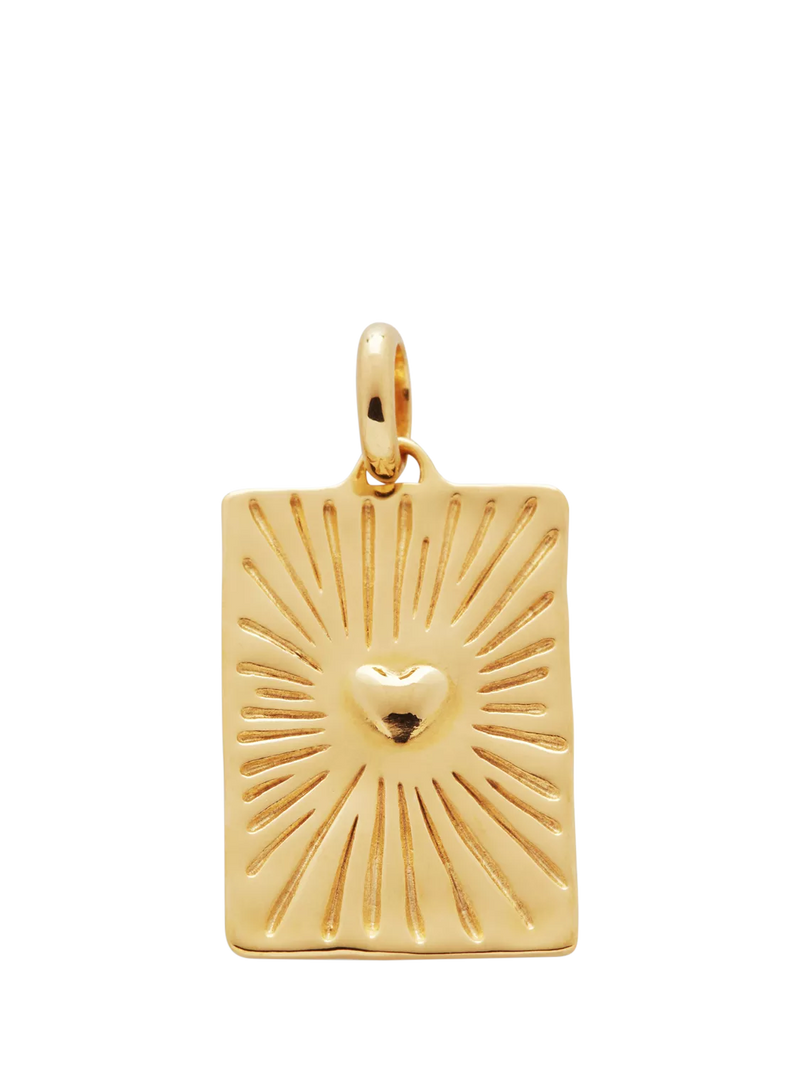 Monica Vinader gold heart pendant 2cm (British brand)