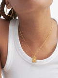 Monica Vinader gold heart pendant 2cm (British brand)
