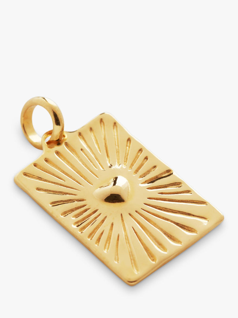 Monica Vinader gold heart pendant 2cm (British brand)