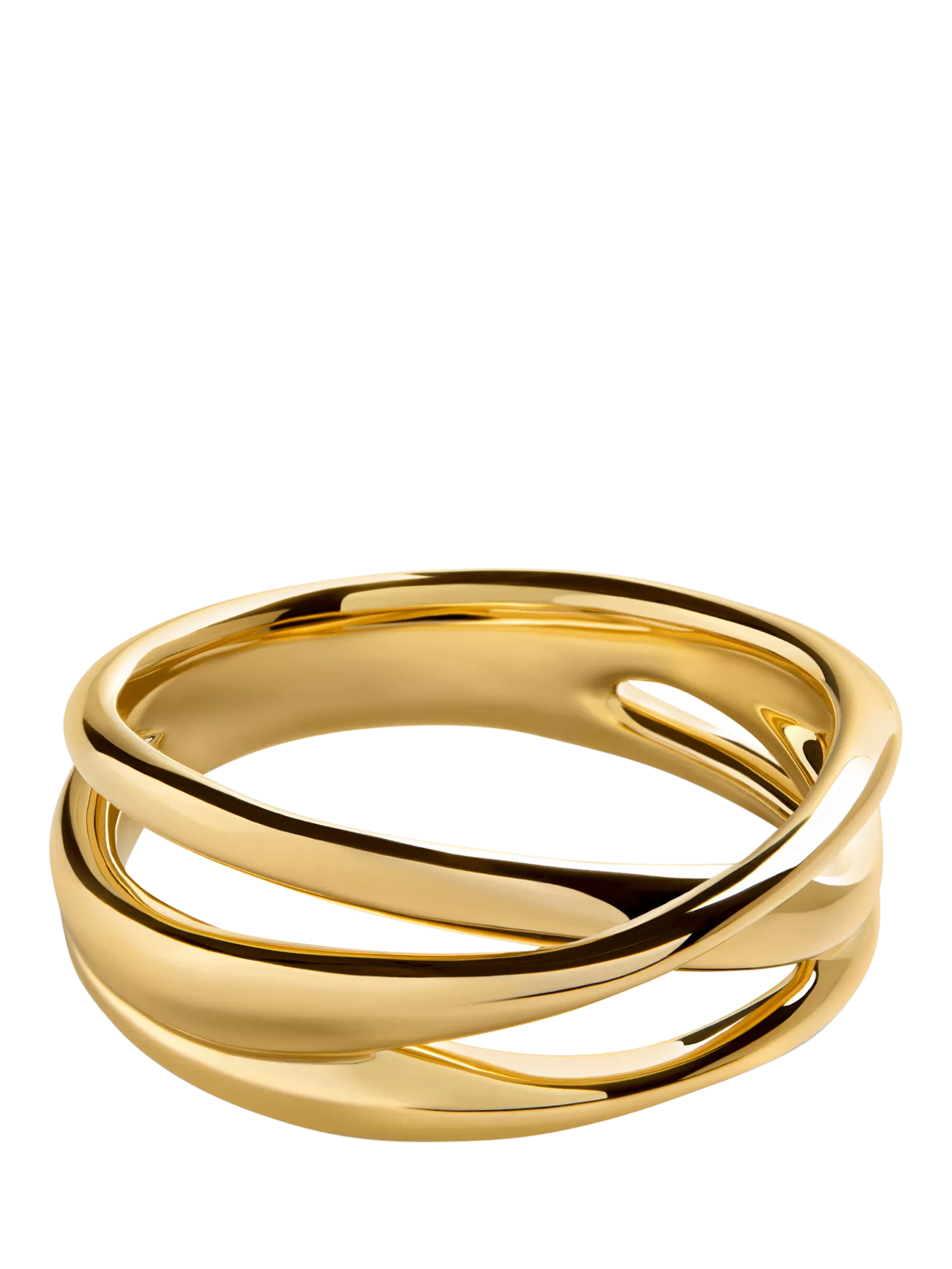 Monica Vinader Nura Crossover Ring gold size S (British brand)