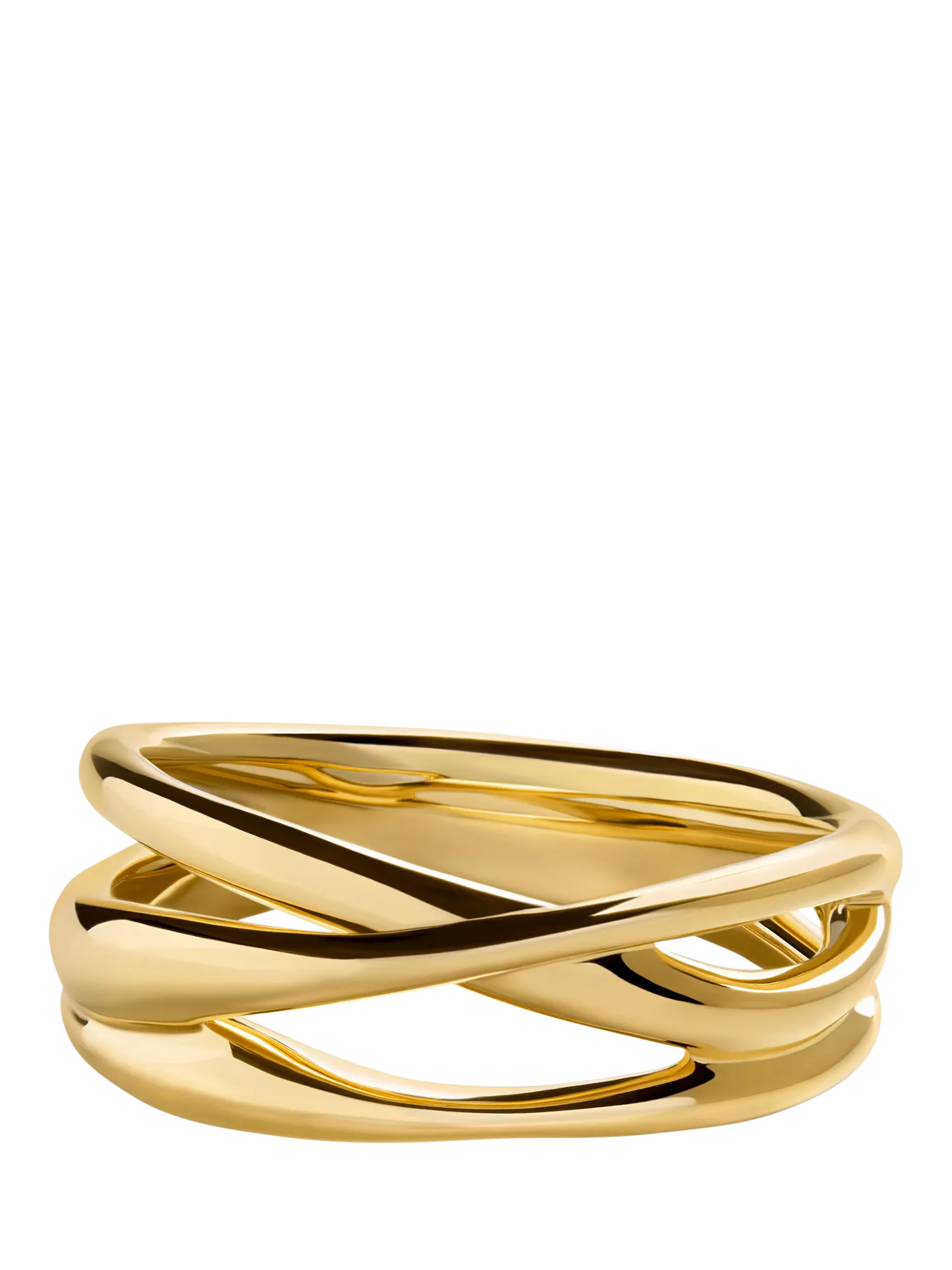 Monica Vinader Nura Crossover Ring gold size S (British brand)