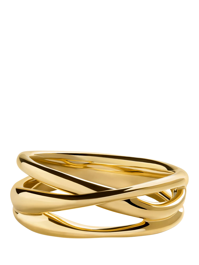 Monica Vinader Nura Crossover Ring gold size S (British brand)