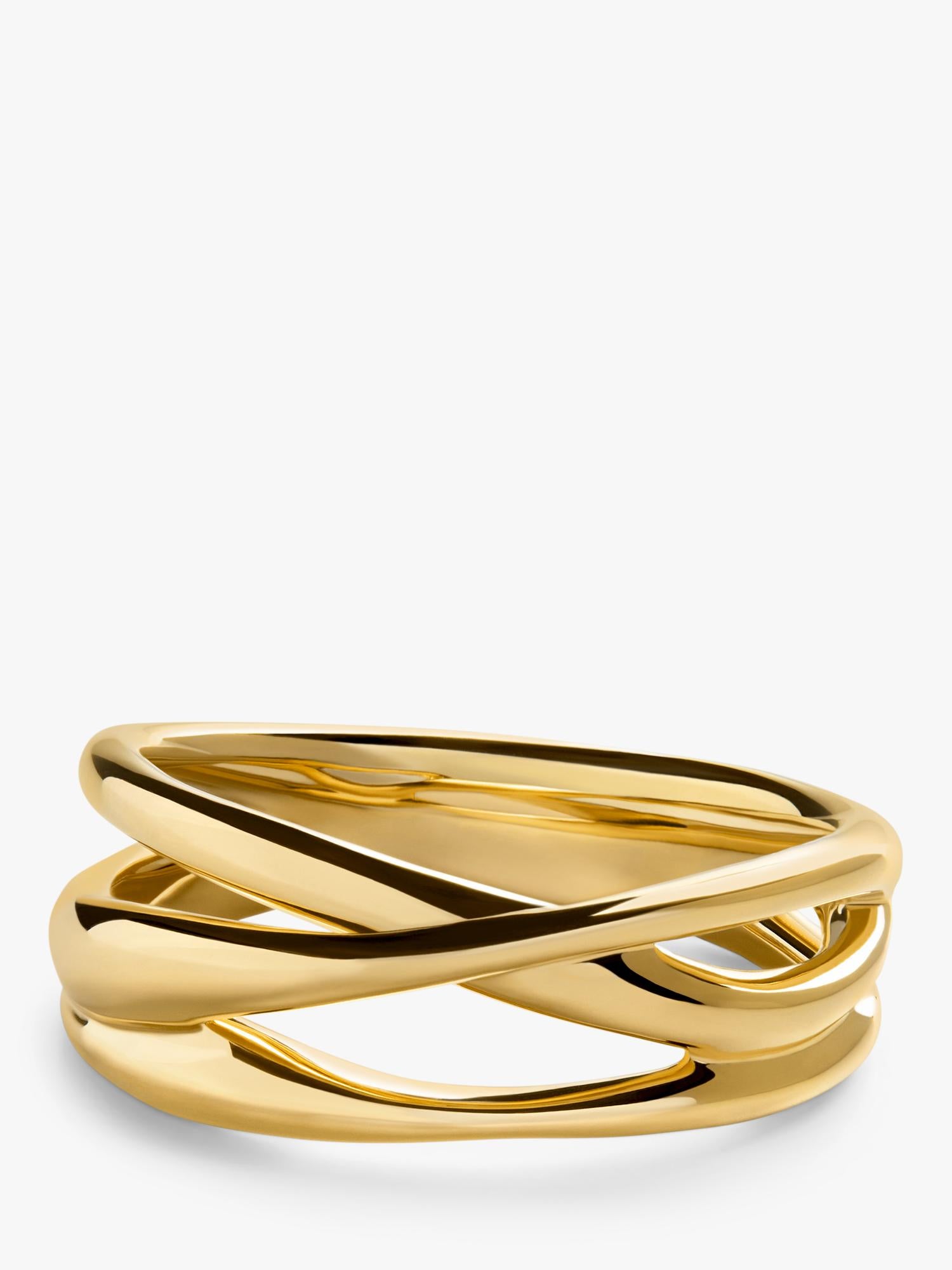 Monica Vinader Nura Crossover Ring gold size S (British brand)