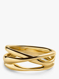 Monica Vinader Nura Crossover Ring gold size S (British brand)