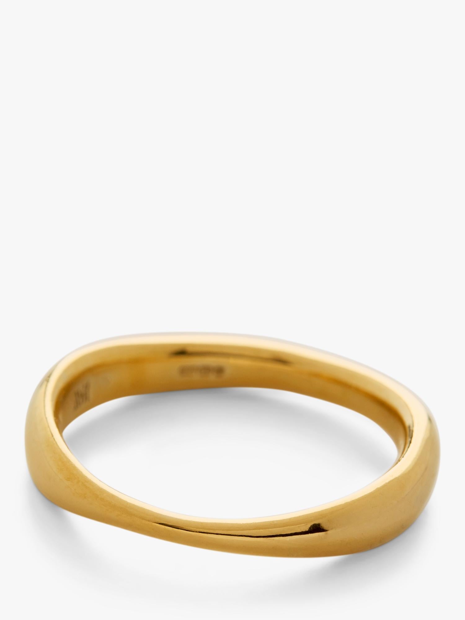 Monica Vinader gold stacking ring size K, UK version