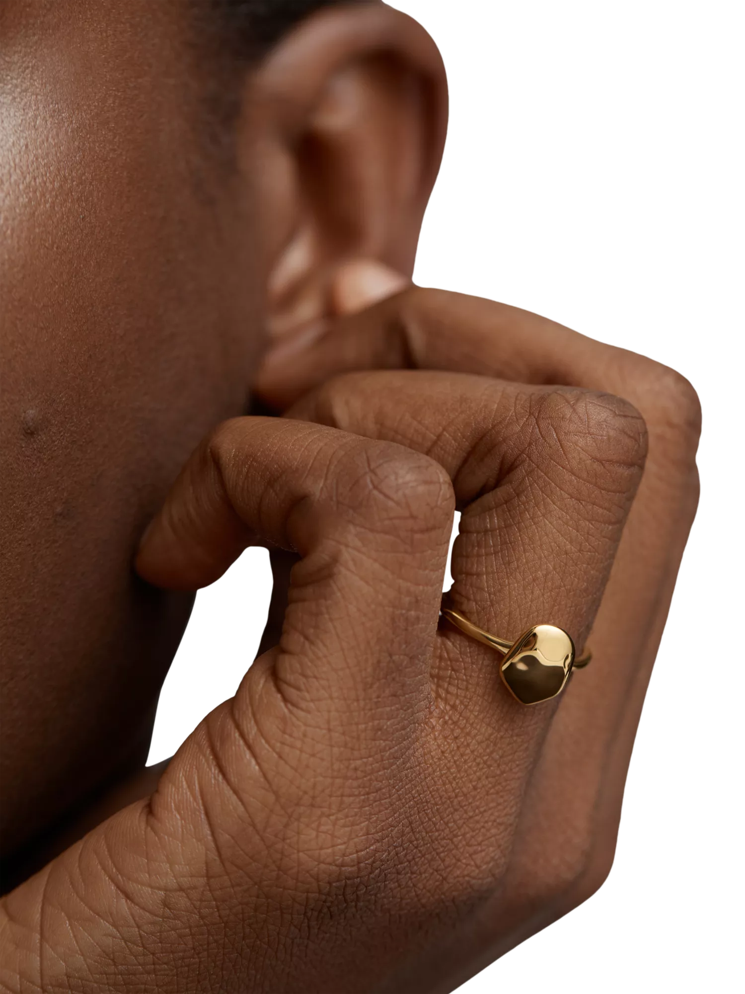Monica Vinader gold stacking ring size N, UK version