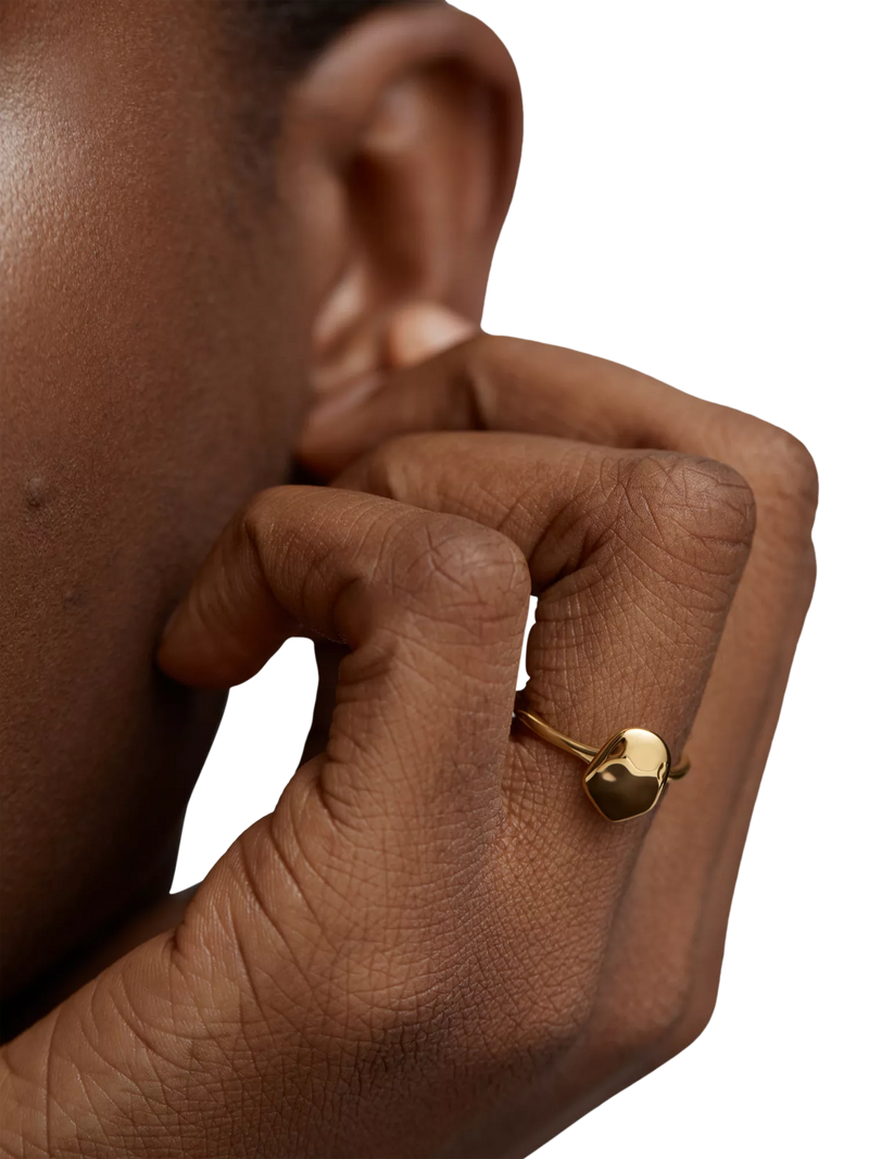 Monica Vinader gold stacking ring size N, UK version