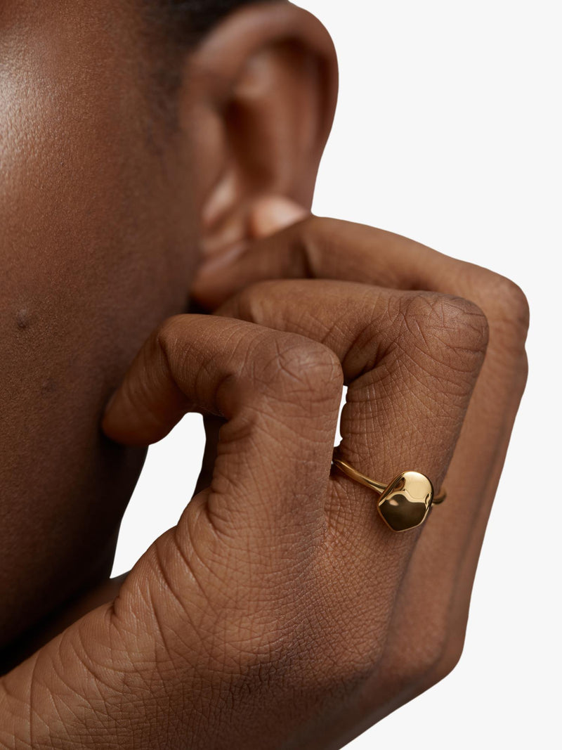 Monica Vinader gold stacking ring size N, UK version