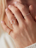 Monica Vinader Riva kite pavé diamond cross over ring size S - British product