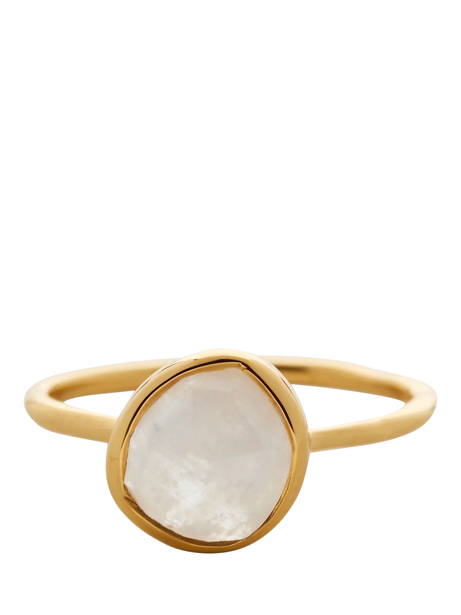 Monica Vinader Siren Moonstone Ring gold, imported from the UK