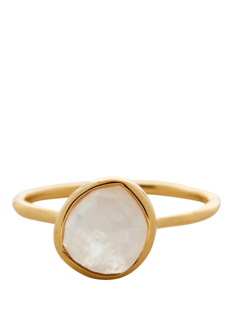 Monica Vinader Siren Moonstone Ring gold, imported from the UK