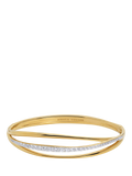 Monica Vinader gold wrap pave bracelet medium, imported from the UK