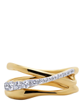 Monica Vinader Nura Pave Diamond Ring, Gold