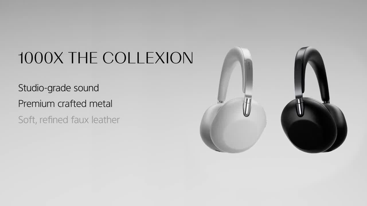 Sony 1000X ColleXion noise cancelling over-ear headphones, imported from the UK