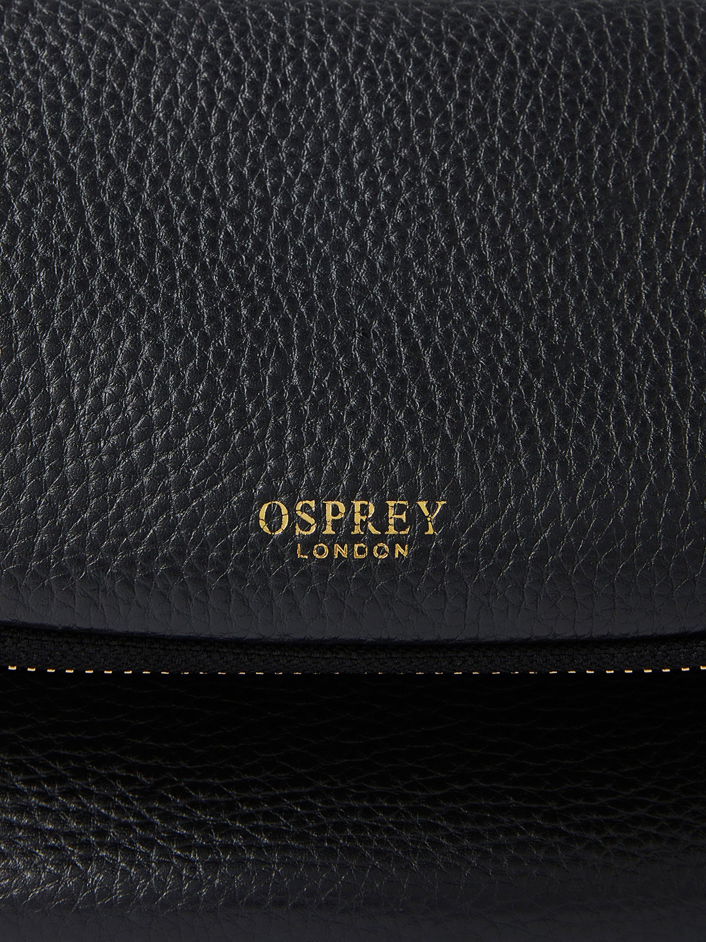 Osprey London crumple leather sling bag black - British product