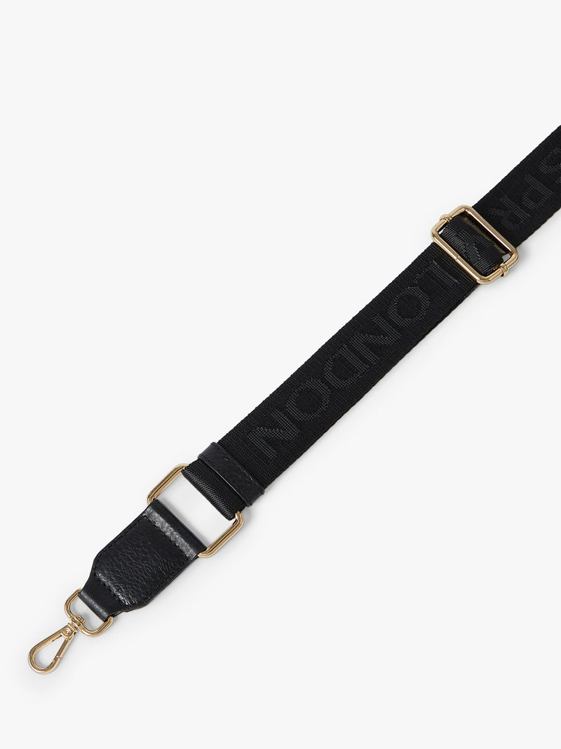 Osprey London crumple leather sling bag black - British product
