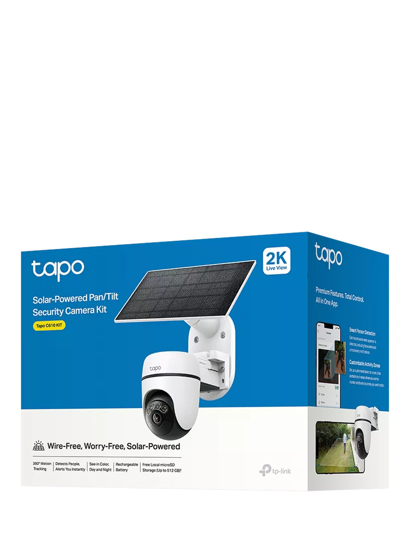TP-Link Tapo C610 2K outdoor security camera with solar panel (British brand)